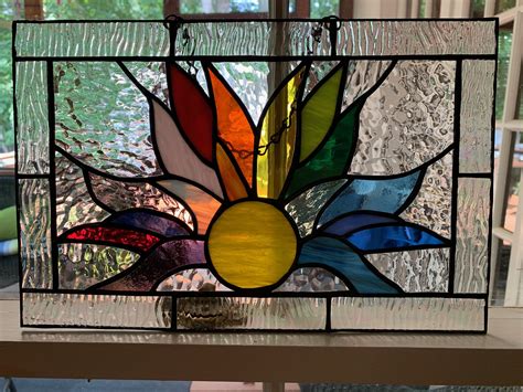 stained glass window hanging